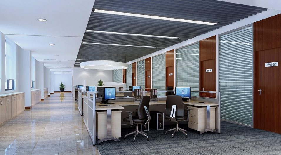 現(xiàn)代簡約辦公室：辦公區(qū)