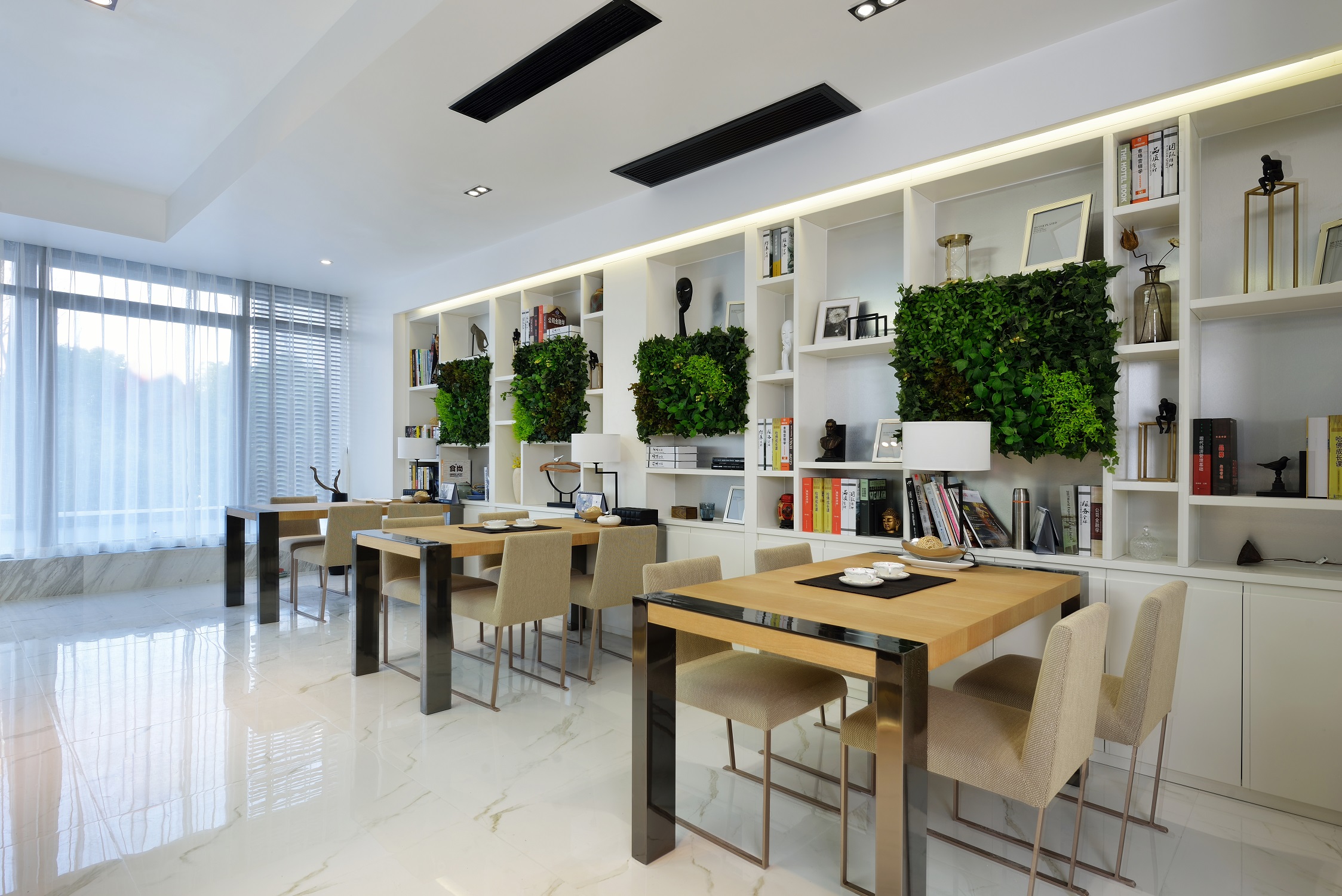 現(xiàn)代簡約辦公室裝修：茶水間