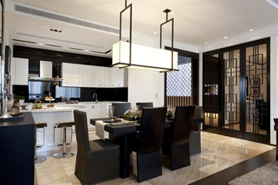 現(xiàn)代簡約風餐廳裝修效果圖