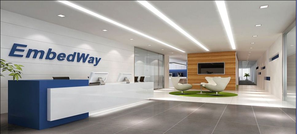 現(xiàn)代簡約辦公室裝修：前臺