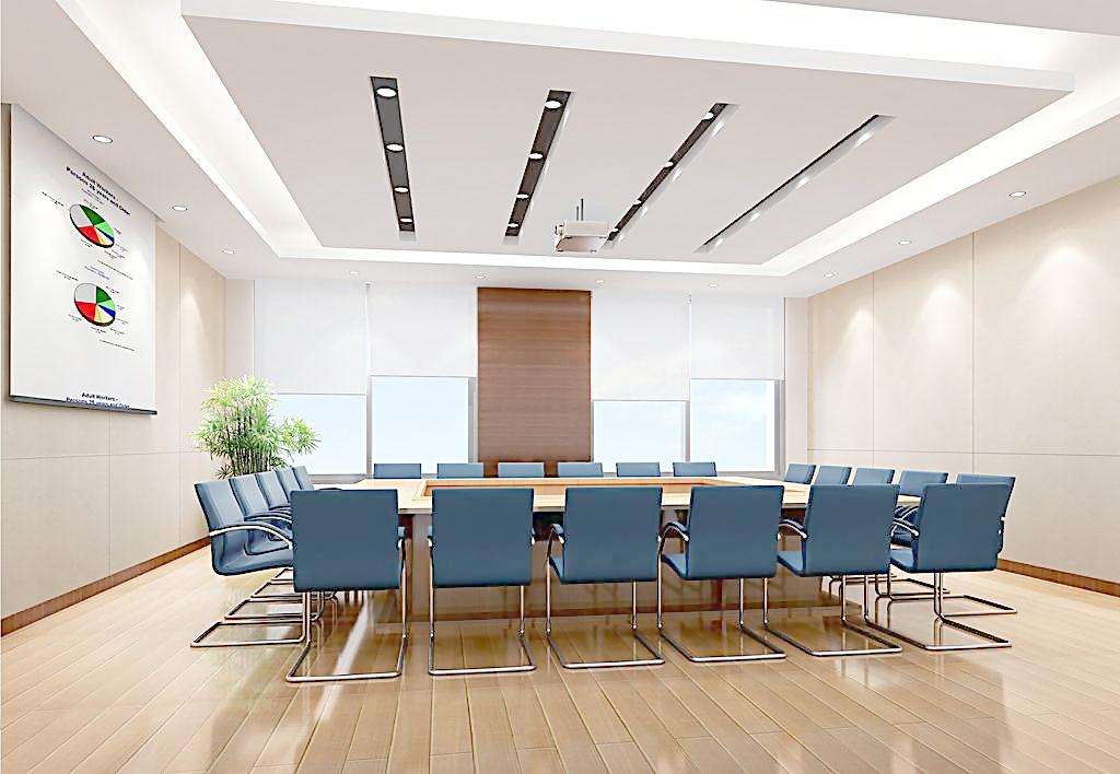 現(xiàn)代簡約辦公室裝修：會議室